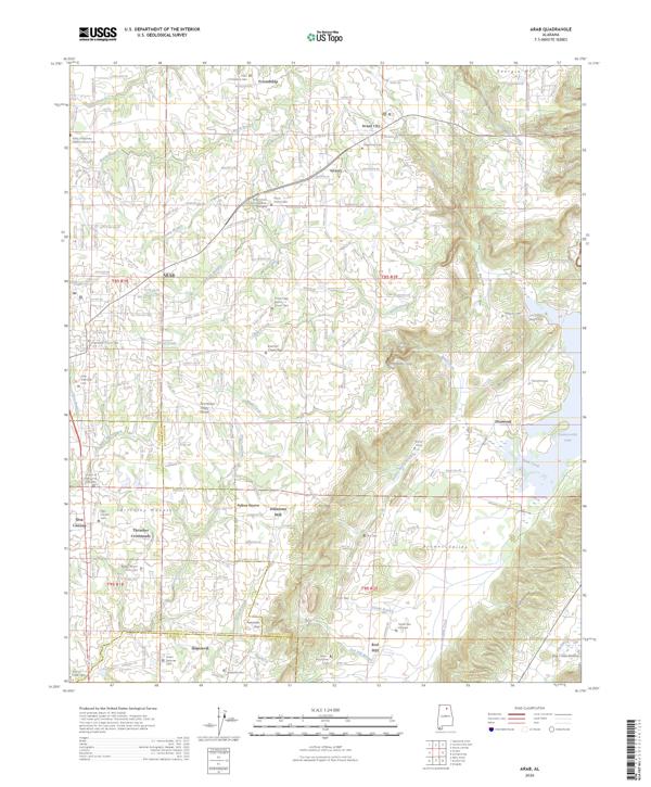 Arab, AL — USGS 7.5-minute topo (2026)