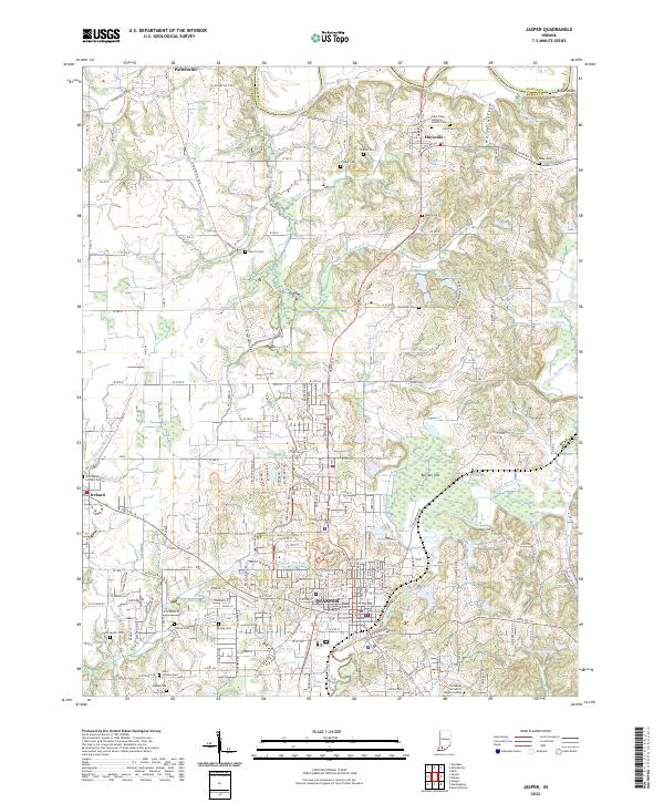 Jasper, IN — USGS 7.5-minute topo (2022)