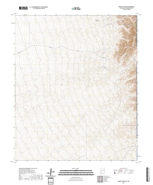 Dugout Canyon, NM — USGS 7.5-minute topo (2023)