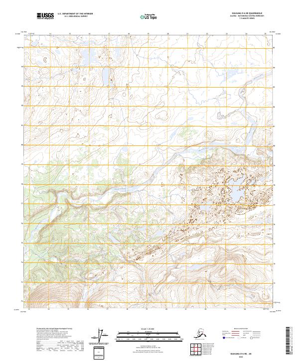 Gulkana D-6 NE, AK — USGS 7.5-minute topo (2023)