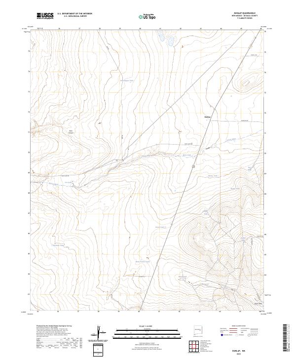 Dunlap, NM — USGS 7.5-minute topo (2023)