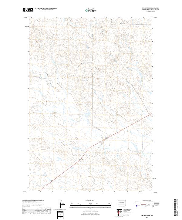 Owl Butte NE, SD — USGS 7.5-minute topo (2021)