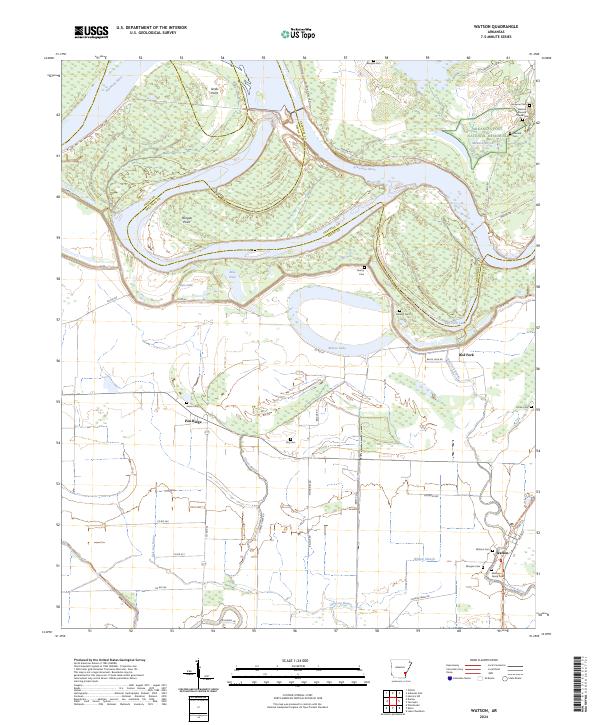 Watson, AR — USGS 7.5-minute topo (2024)