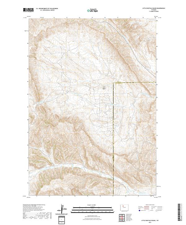 Little Buffalo Basin, WY — USGS 7.5-minute topo (2021)
