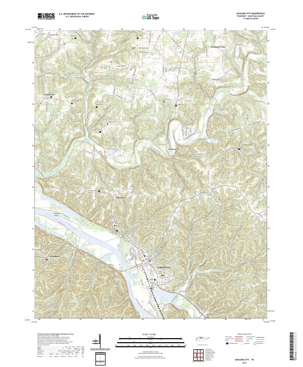 Ashland City, TN — USGS 7.5-minute topo (2022)