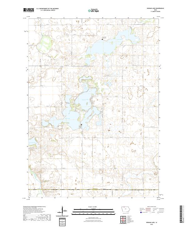 Ingham Lake, IA — USGS 7.5-minute topo (2022)