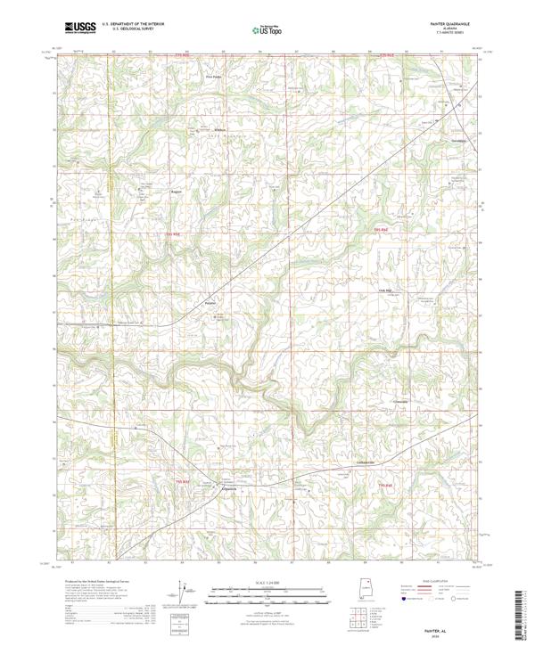 Painter, AL — USGS 7.5-minute topo (2026)
