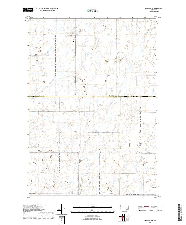Artesian NW, SD — USGS 7.5-minute topo (2021)