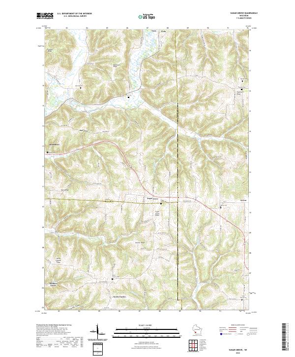 Sugar Grove, WI — USGS 7.5-minute topo (2022)