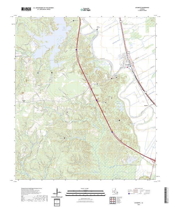 Lecompte, LA — USGS 7.5-minute topo (2024)