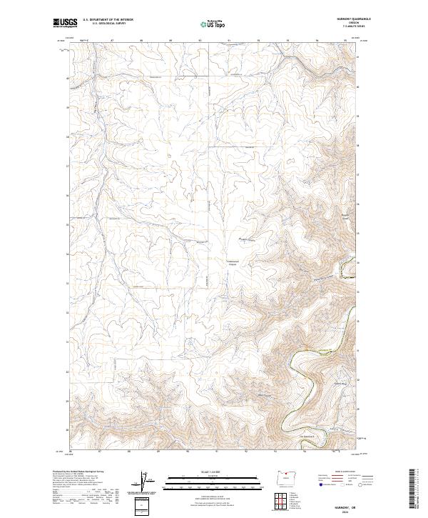 Harmony, OR — USGS 7.5-minute topo (2024)
