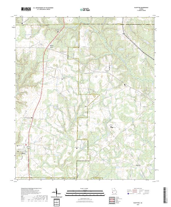 Bluffton, GA — USGS 7.5-minute topo (2024)