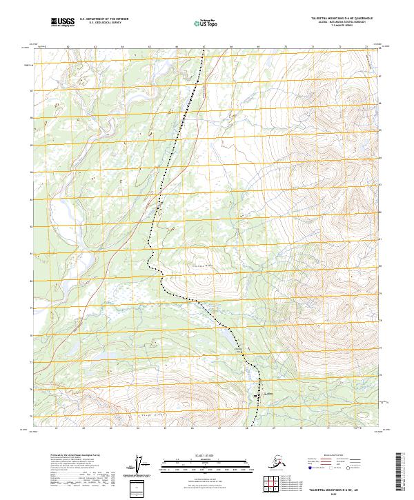 Talkeetna Mountains D-6 NE, AK — USGS 7.5-minute topo (2023)