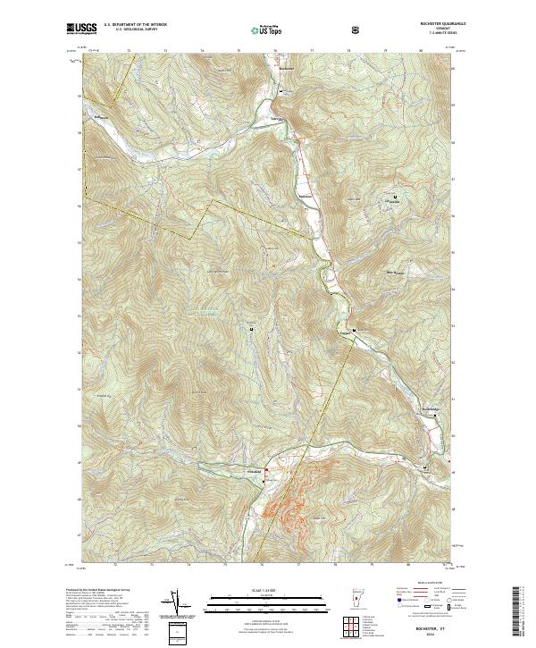 Rochester, VT — USGS 7.5-minute topo (2024)