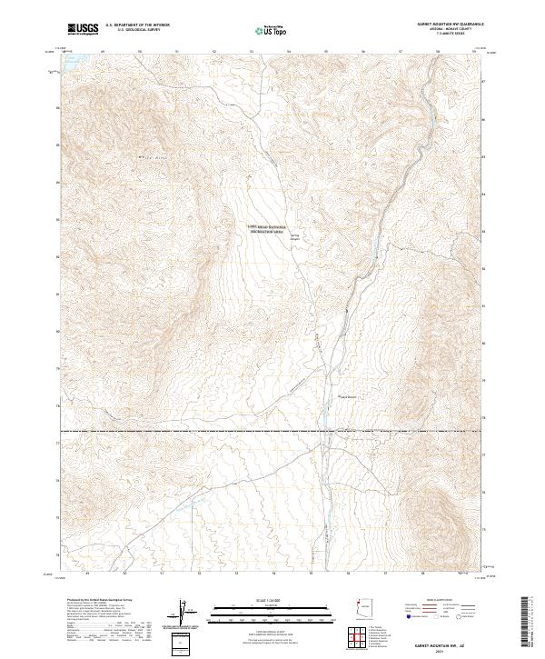 Garnet Mountain NW, AZ — USGS 7.5-minute topo (2021)