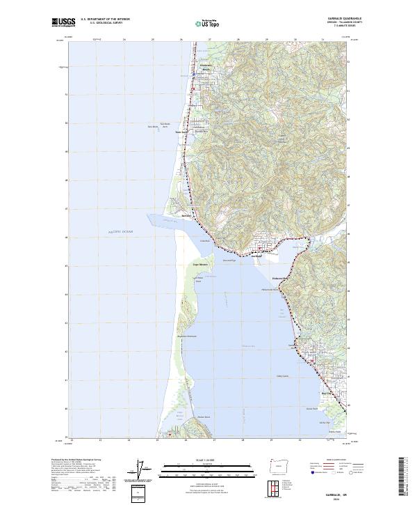 Garibaldi, OR — USGS 7.5-minute topo (2024)