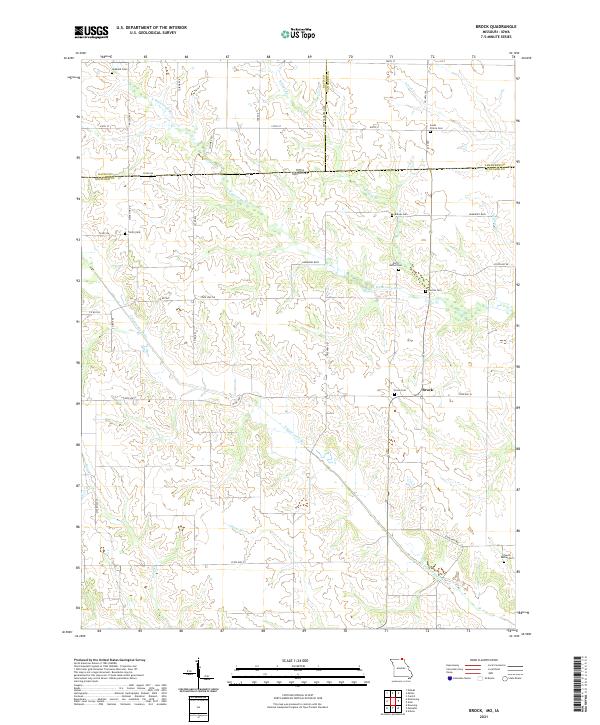 Brock, MO-IA — USGS 7.5-minute topo (2021)