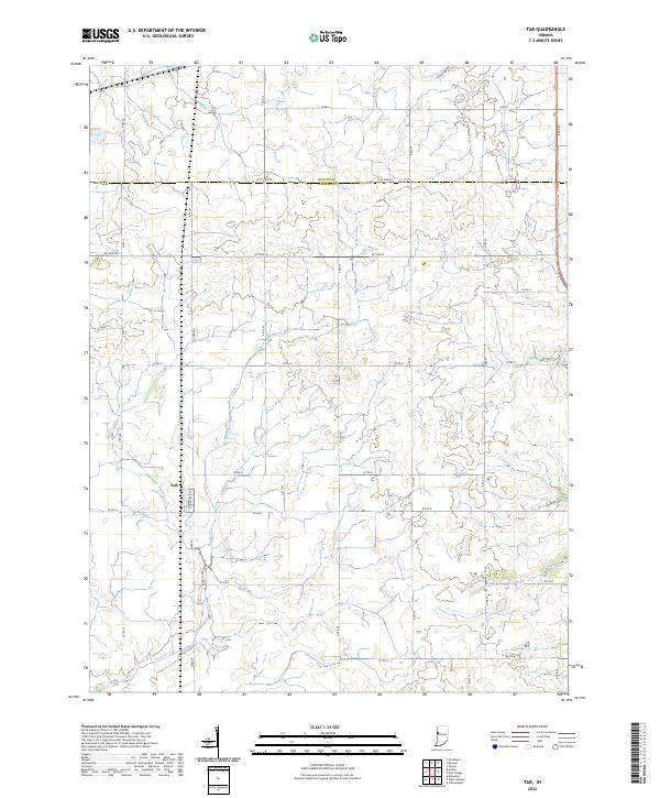 Tab, IN — USGS 7.5-minute topo (2022)