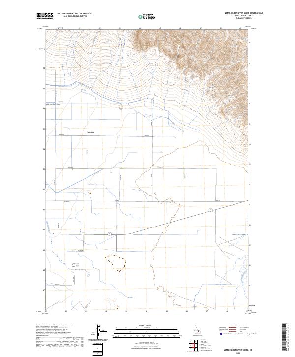 Little Lost River Sinks, ID — USGS 7.5-minute topo (2023)