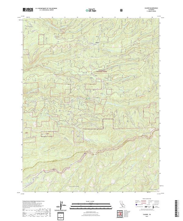 Caldor, CA — USGS 7.5-minute topo (2021)