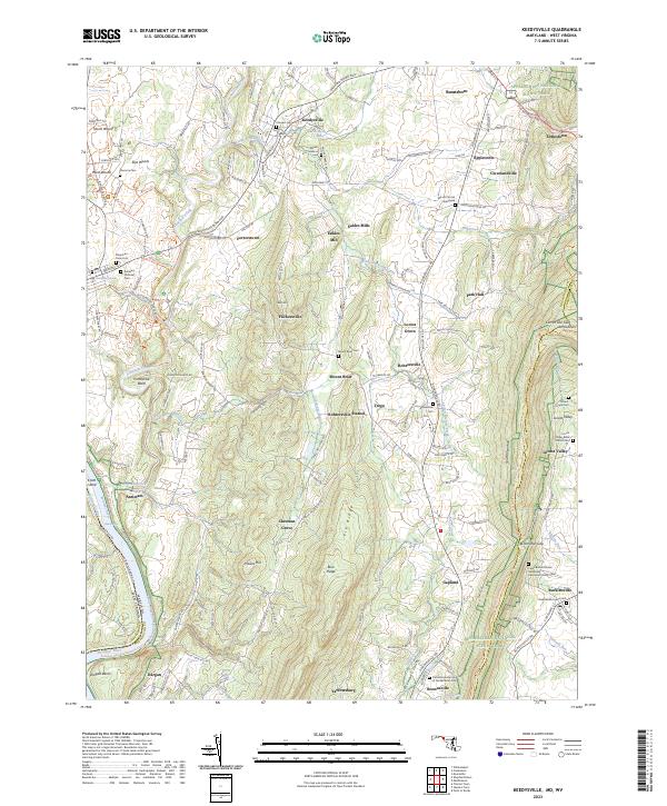 Keedysville, MD-WV — USGS 7.5-minute topo (2023)