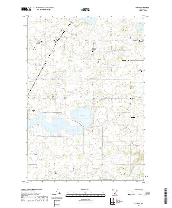 Hamburg, MN — USGS 7.5-minute topo (2022)