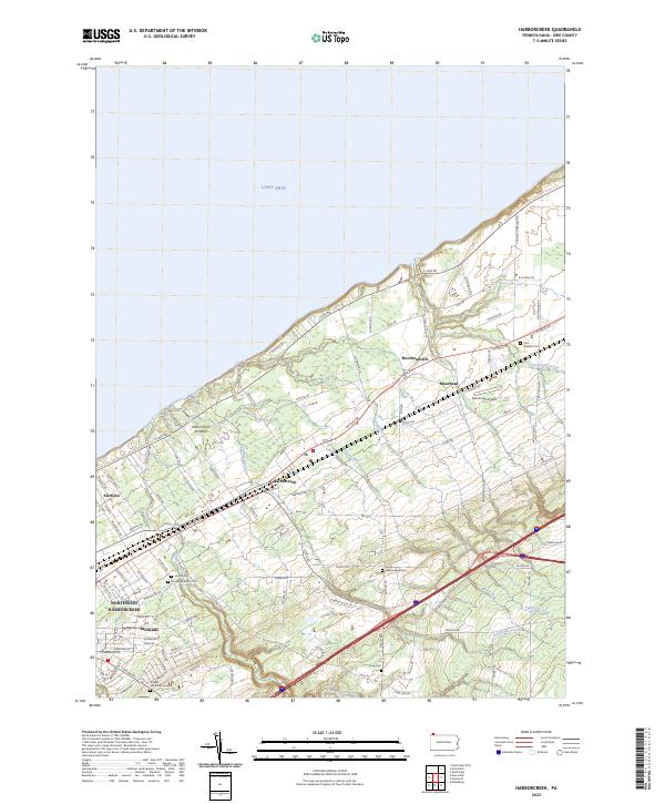 Harborcreek, PA — USGS 7.5-minute topo (2023)