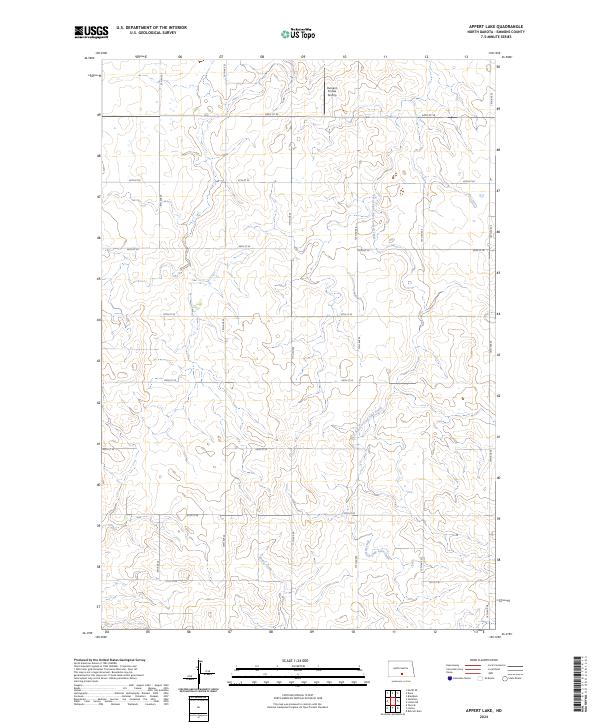 Appert Lake, ND — USGS 7.5-minute topo (2024)