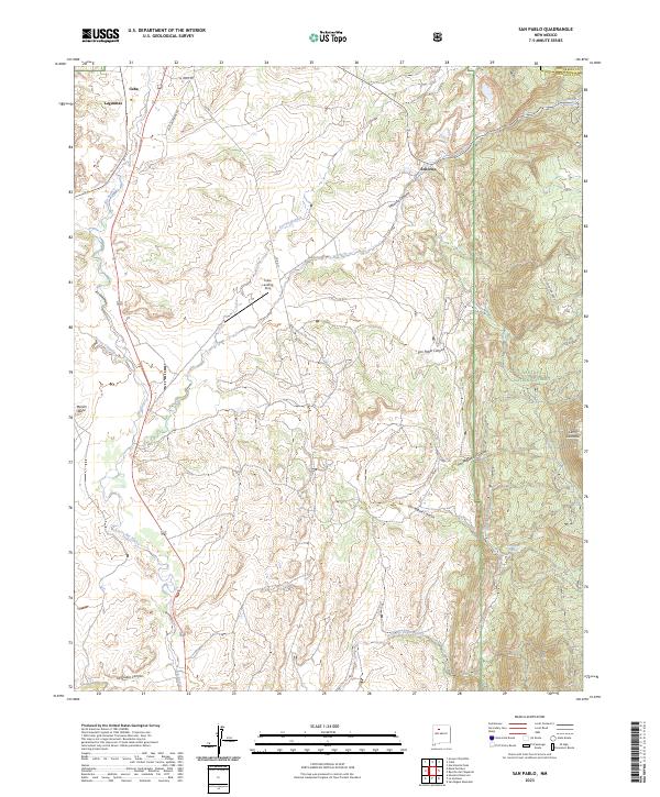 San Pablo, NM — USGS 7.5-minute topo (2023)
