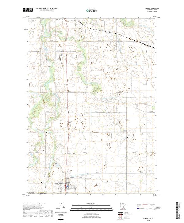 Elmore, MN-IA — USGS 7.5-minute topo (2022)