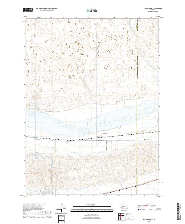 Paxton North, NE — USGS 7.5-minute topo (2021)