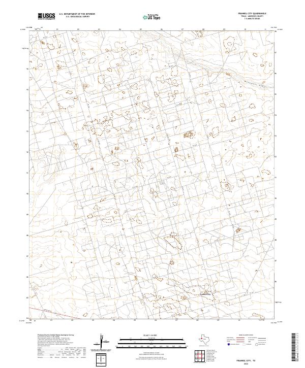 Frankel City, TX — USGS 7.5-minute topo (2022)