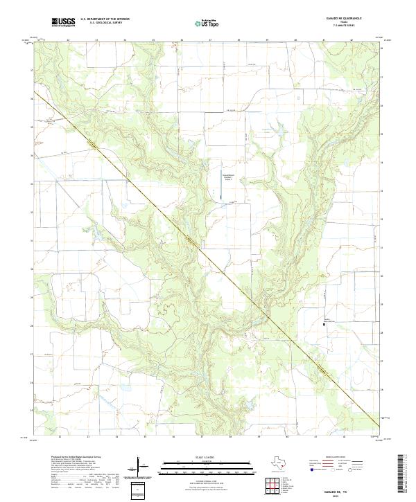 Ganado NE, TX — USGS 7.5-minute topo (2022)