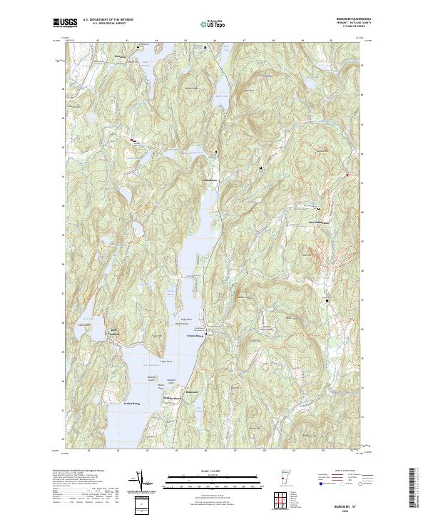 Bomoseen, VT — USGS 7.5-minute topo (2024)