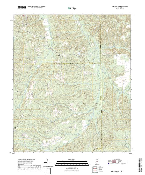 Pine Apple South, AL — USGS 7.5-minute topo (2024)