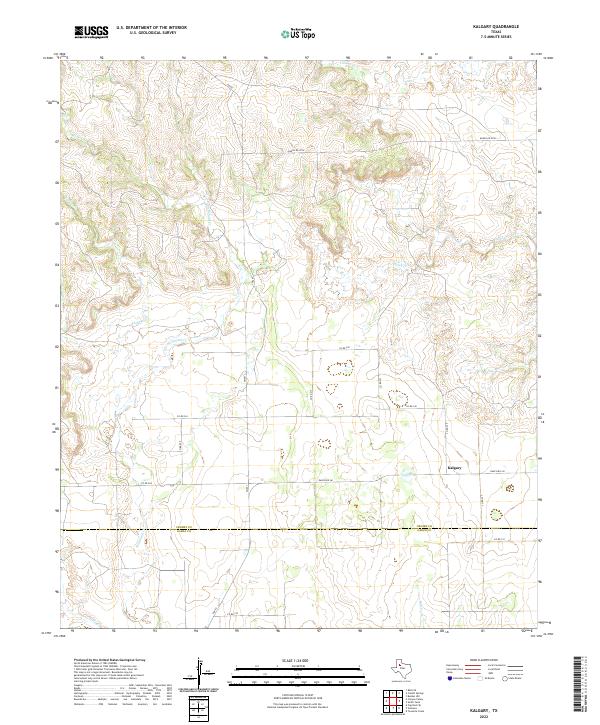 Kalgary, TX — USGS 7.5-minute topo (2022)