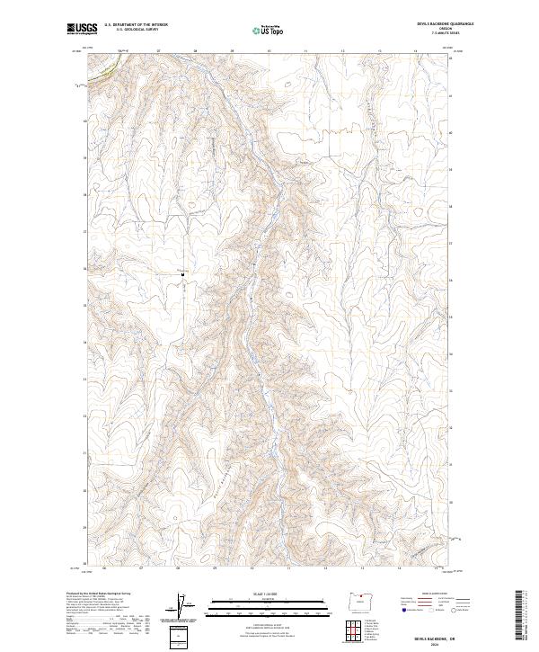 Devils Backbone, OR — USGS 7.5-minute topo (2024)