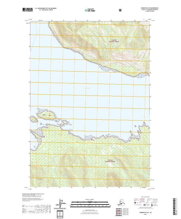 Sumdum B-5 SE, AK — USGS 7.5-minute topo (2021)