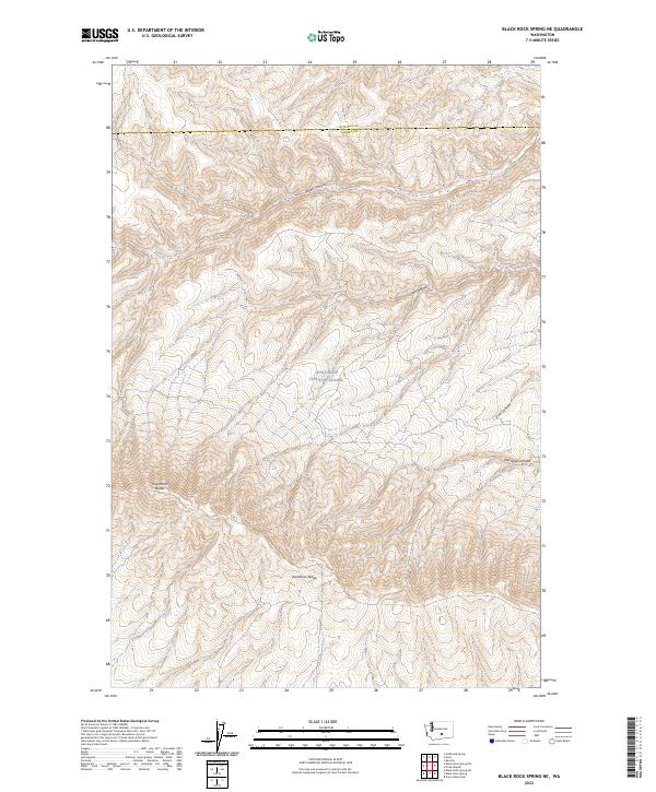 Black Rock Spring NE, WA — USGS 7.5-minute topo (2023)