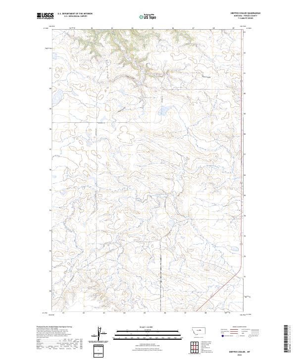 Griffee Coulee, MT — USGS 7.5-minute topo (2024)
