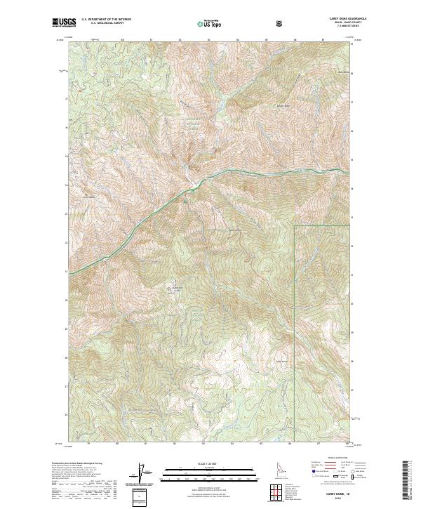 Carey Dome, ID — USGS 7.5-minute topo (2024)