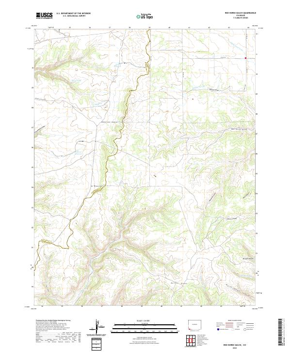 Red Horse Gulch, CO — USGS 7.5-minute topo (2022)