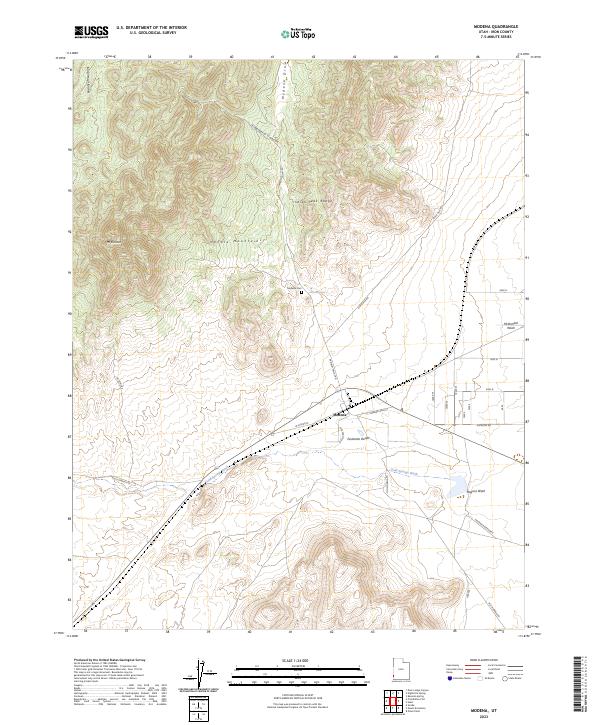 Modena, UT — USGS 7.5-minute topo (2023)