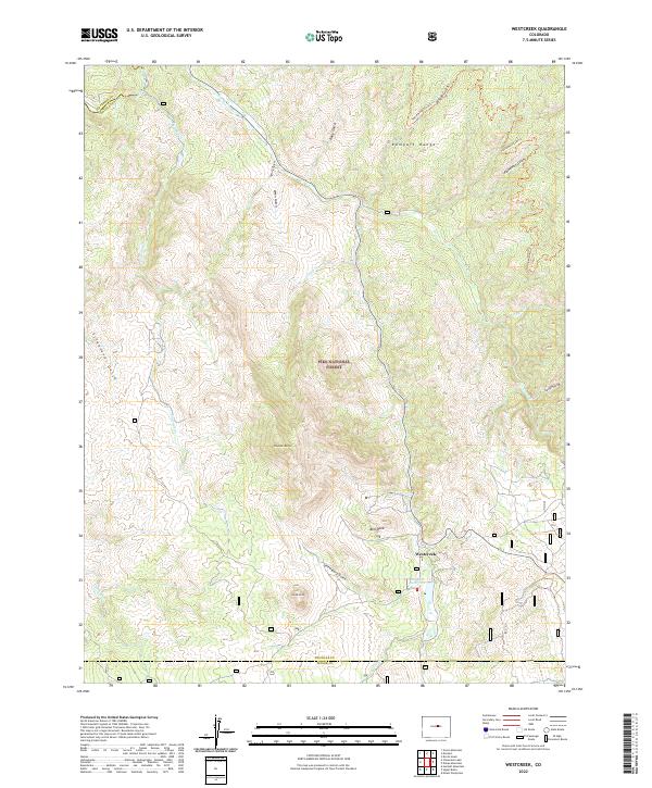 Westcreek, CO — USGS 7.5-minute topo (2022)