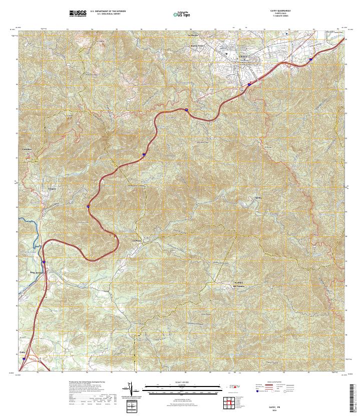 Cayey, PR — USGS 7.5-minute topo (2024)