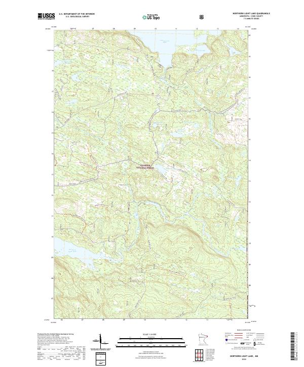 Northern Light Lake, MN — USGS 7.5-minute topo (2022)