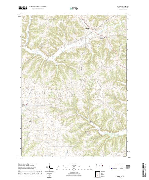 La Motte, IA — USGS 7.5-minute topo (2022)