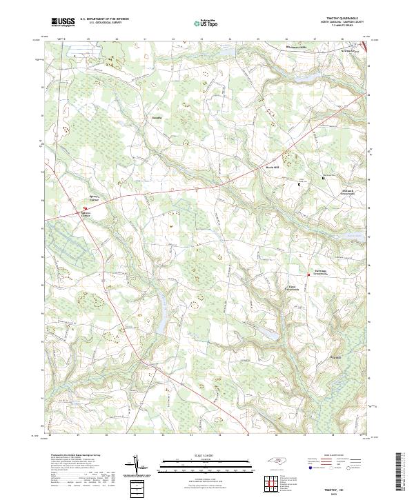 Timothy, NC — USGS 7.5-minute topo (2022)