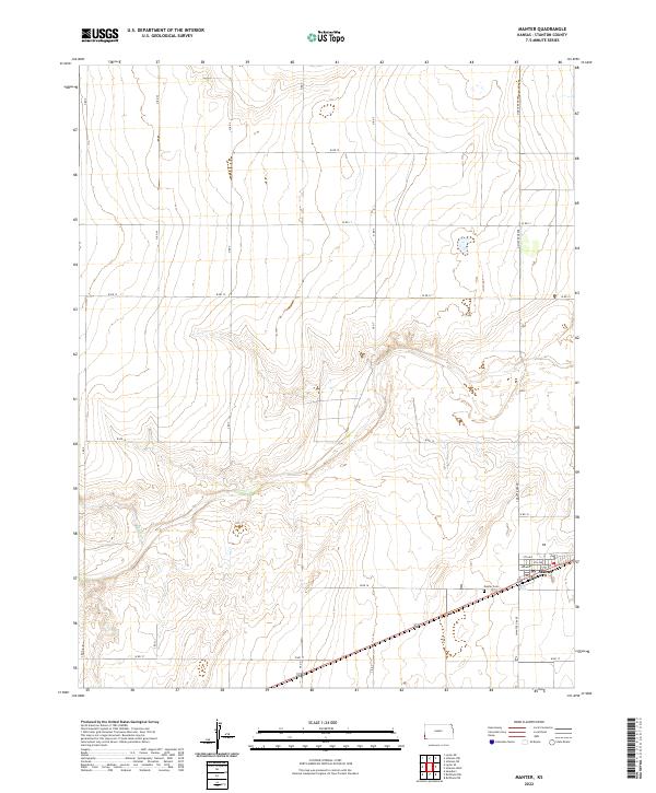 Manter, KS — USGS 7.5-minute topo (2022)