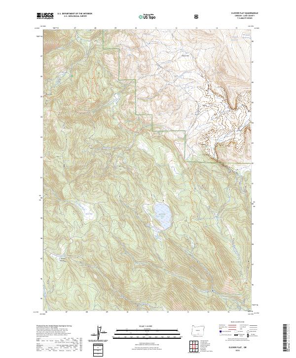 Clover Flat, OR — USGS 7.5-minute topo (2023)